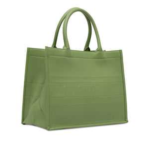 Dior Book Tote Medium Green Embossed Leather