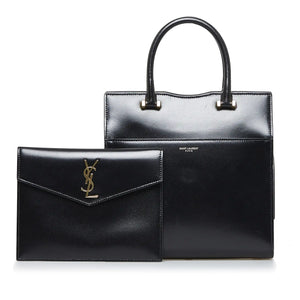 Yves Saint Laurent Uptown Handbag Black Leather