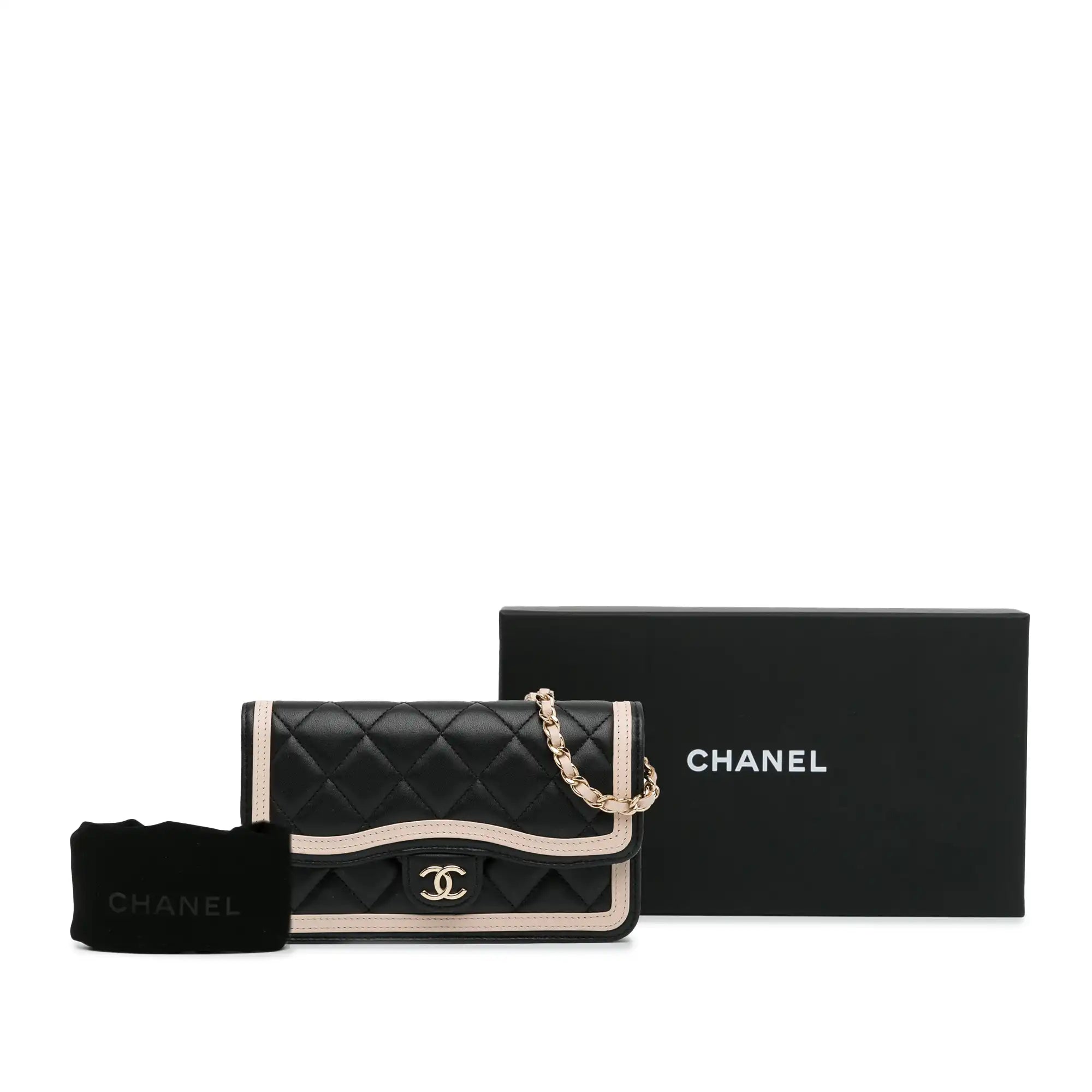 Chanel 23B Flap Phone Holder Bicolor Lambskin Gold