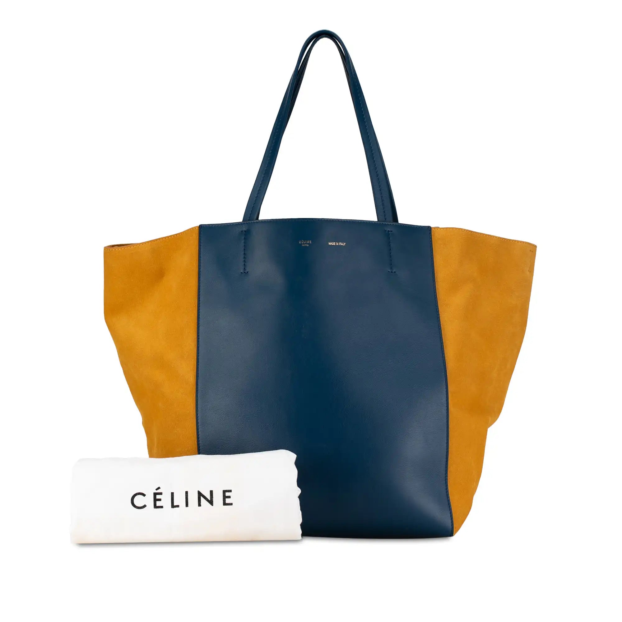 Celine Cabas Phantom Tote Bag Bicolor Suede