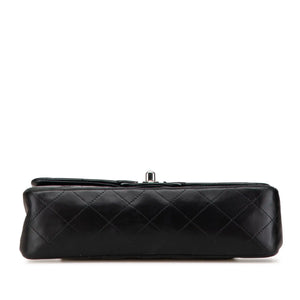 Chanel Classic Double Flap Small Black Lambskin Silver