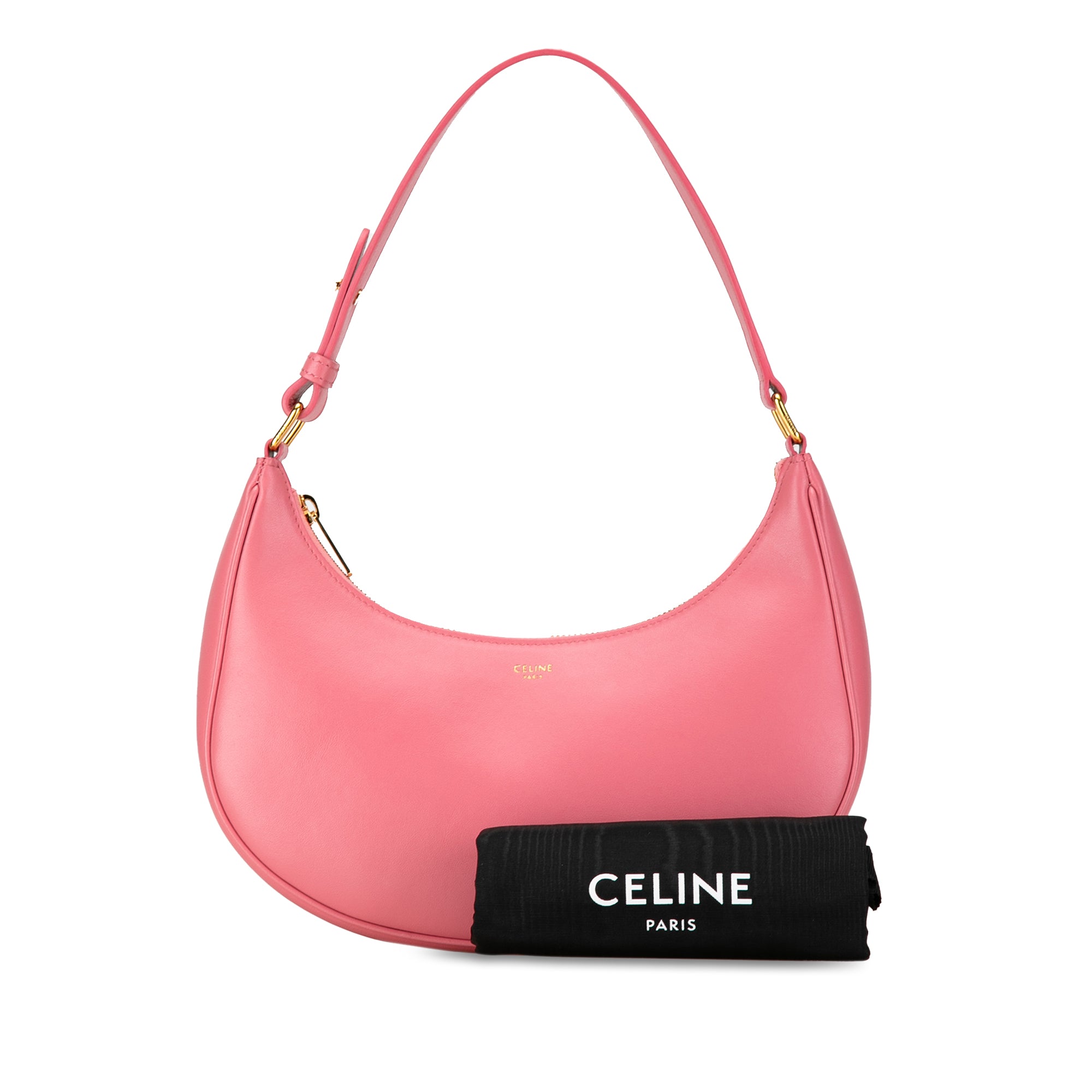 Celine Ava Shoulder Bag Pink Leather