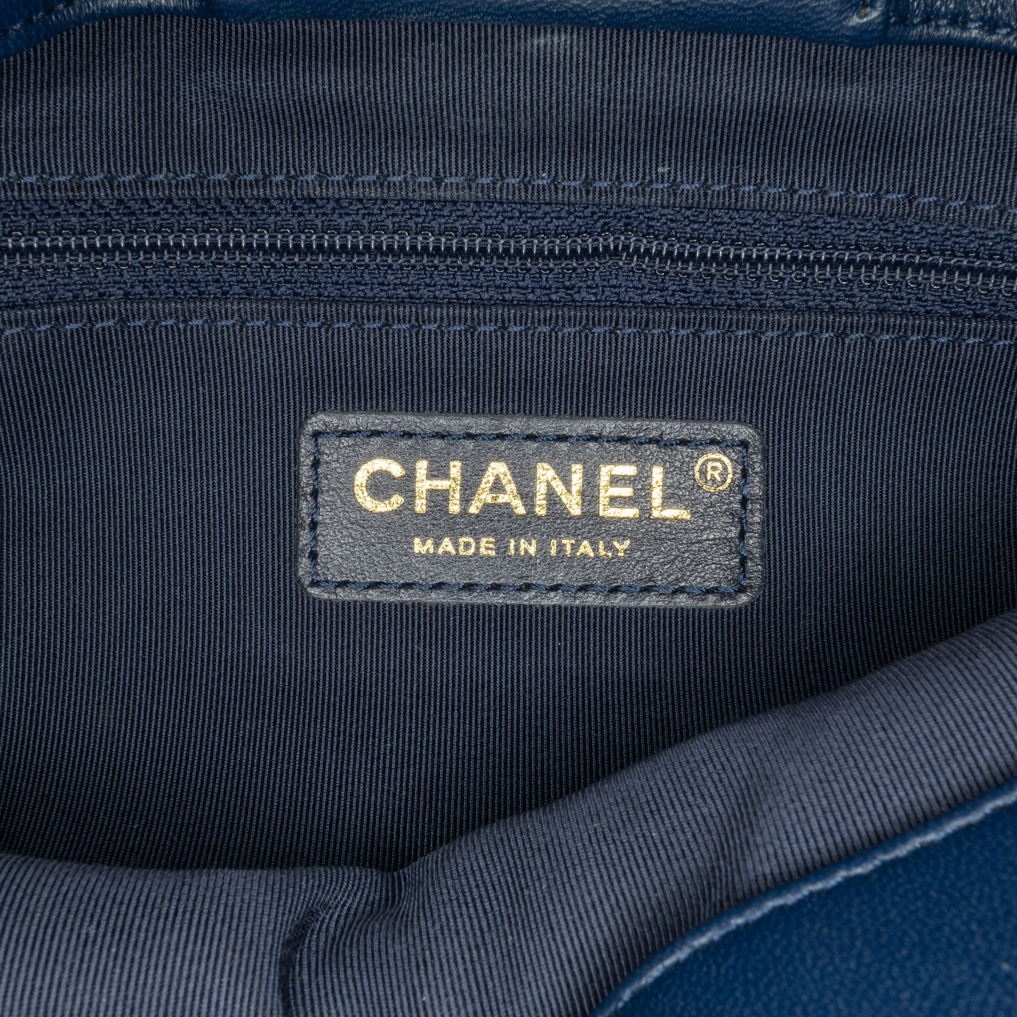 Chanel In the Loop Backpack Blue Calfskin Gold