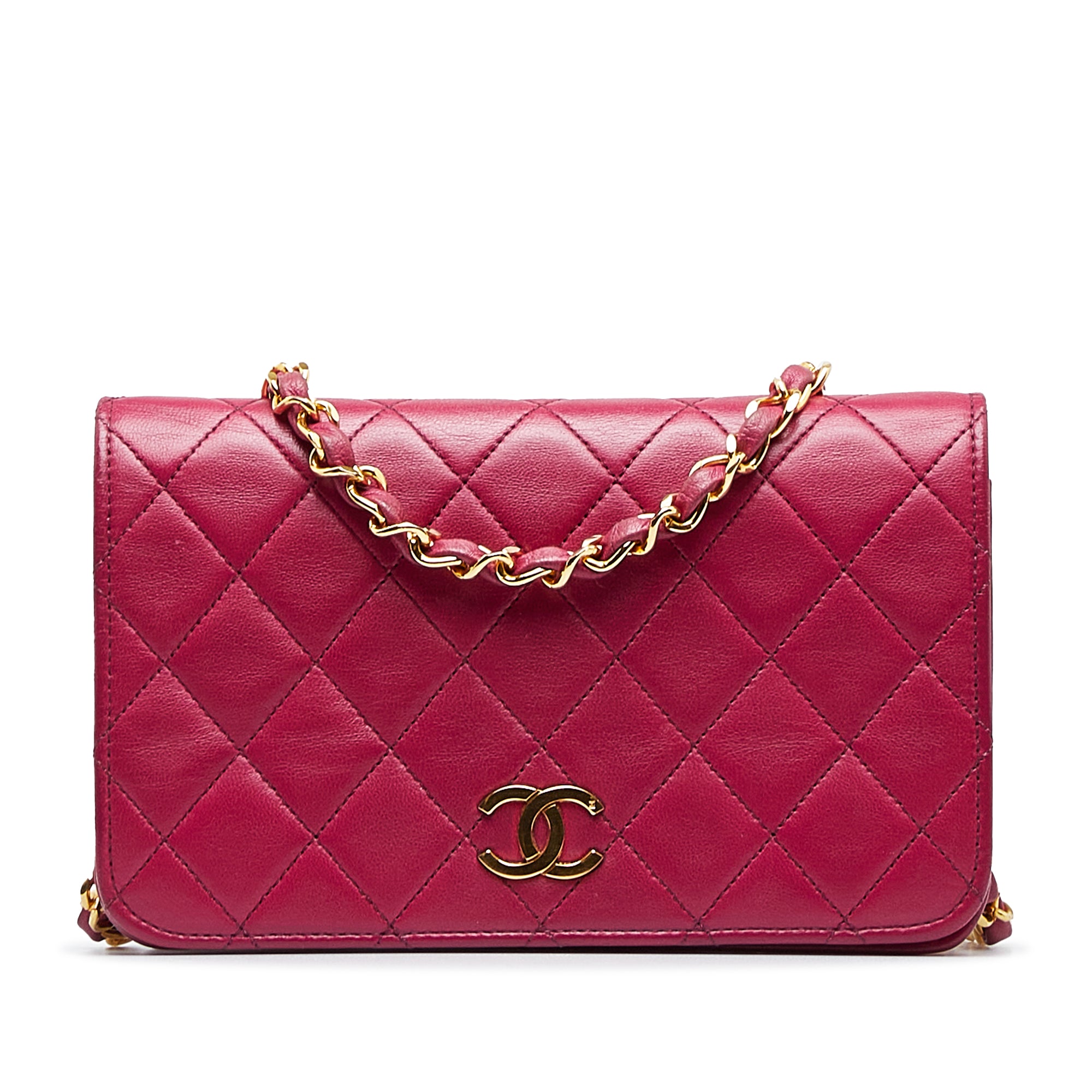 Chanel CC Flap Bag Pink Lambskin Gold