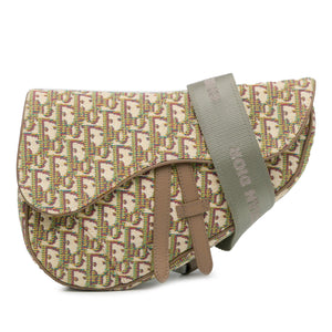 Dior Saddle Bag Multicolor Oblique Canvas