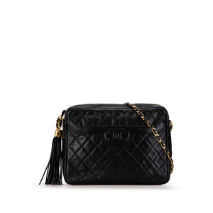 Chanel Camera Bag Black Lambskin Gold