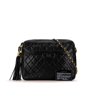 Chanel Camera Bag Black Lambskin Gold