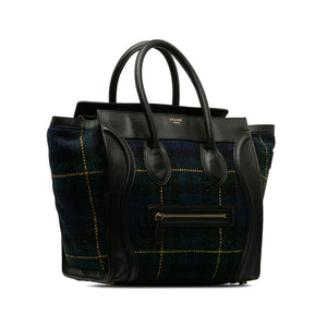 Celine Luggage Tote Mini Tartan Black 24 064.00