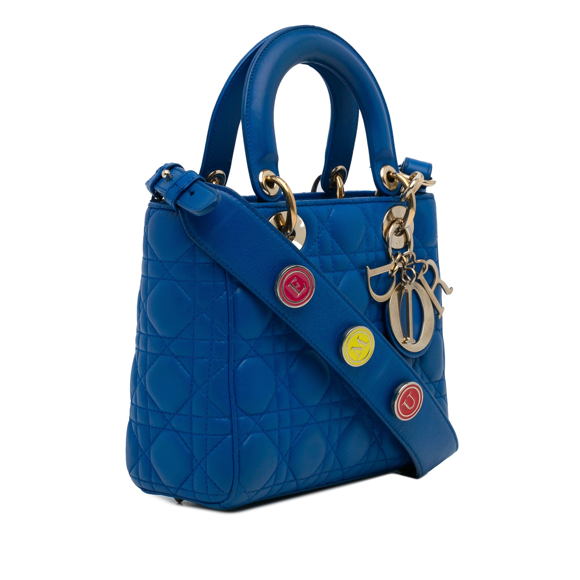 Dior Lady Dior My ABC Small Blue Lambskin Cannage