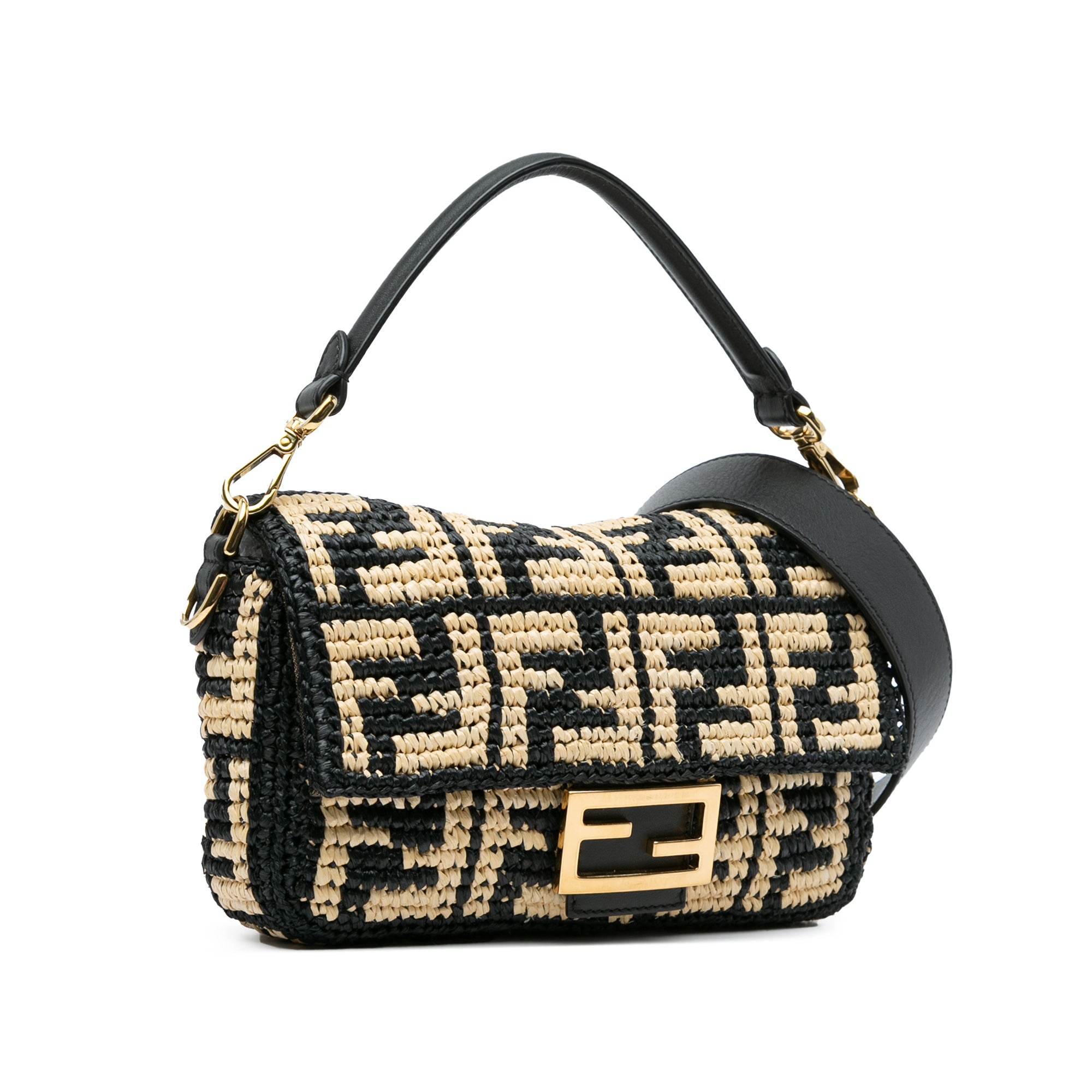 Fendi Baguette Brown Zucca Raffia