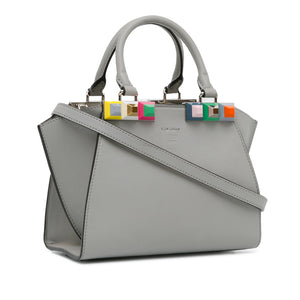 Fendi 3Jours Bag Mini Grey Studded Leather