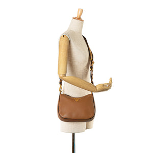 Prada Crossbody Bag Brown Vitello Phenix Leather