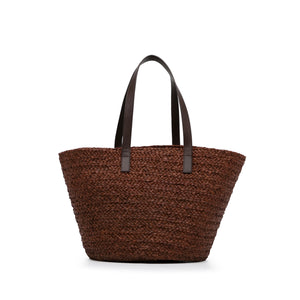 Yves Saint Laurent Tote Bag Brown Raffia