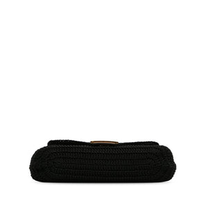 Fendi Baguette Black Crochet Raffia