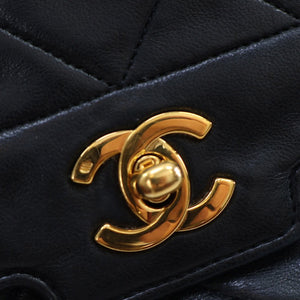 Chanel Diana Medium Black Lambskin Gold