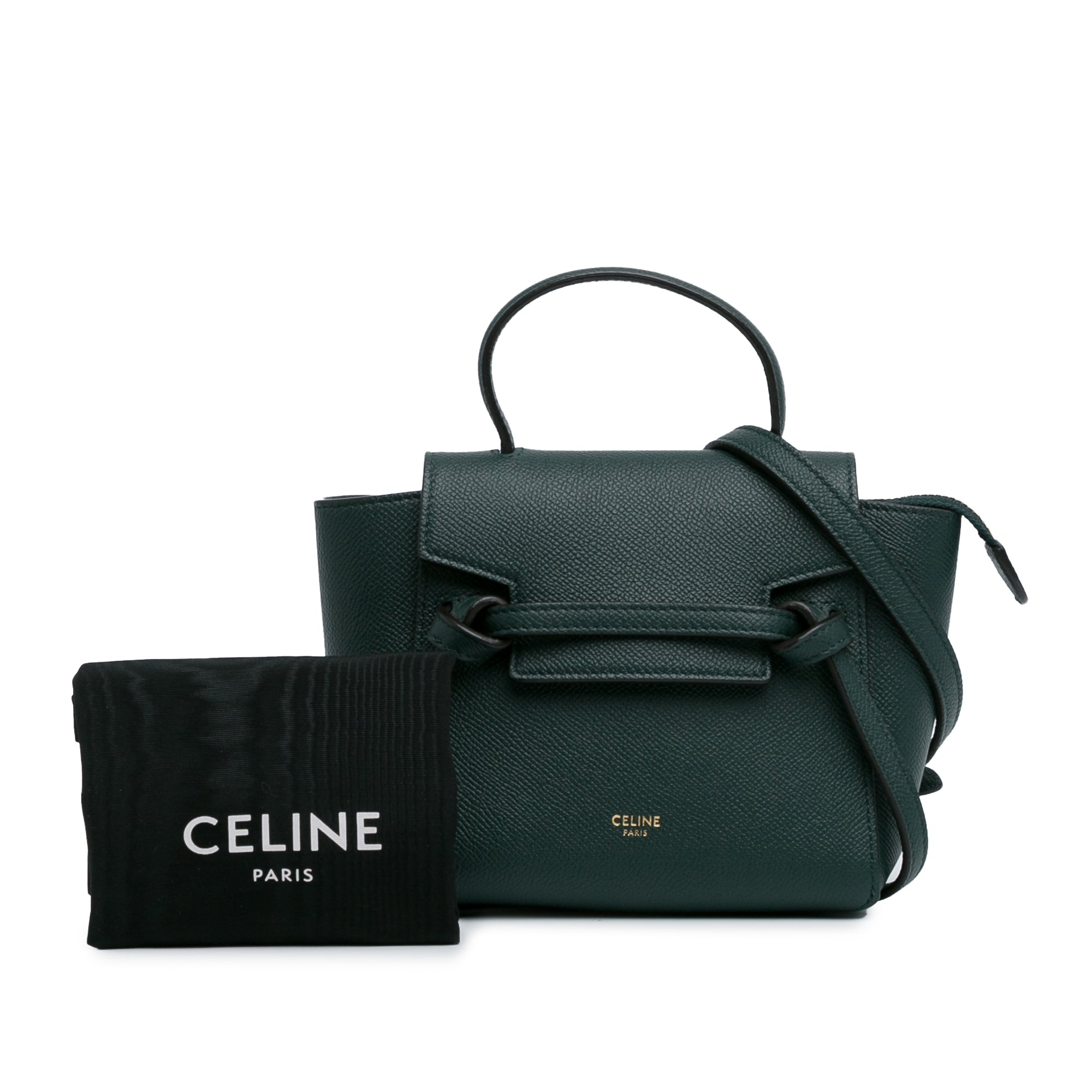 Celine Belt Bag Pico Green Leather