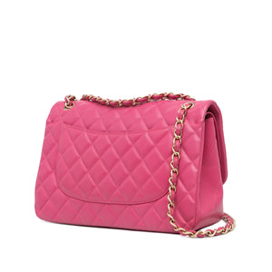 Chanel Classic Double Flap Pink Jumbo Lambskin Gold