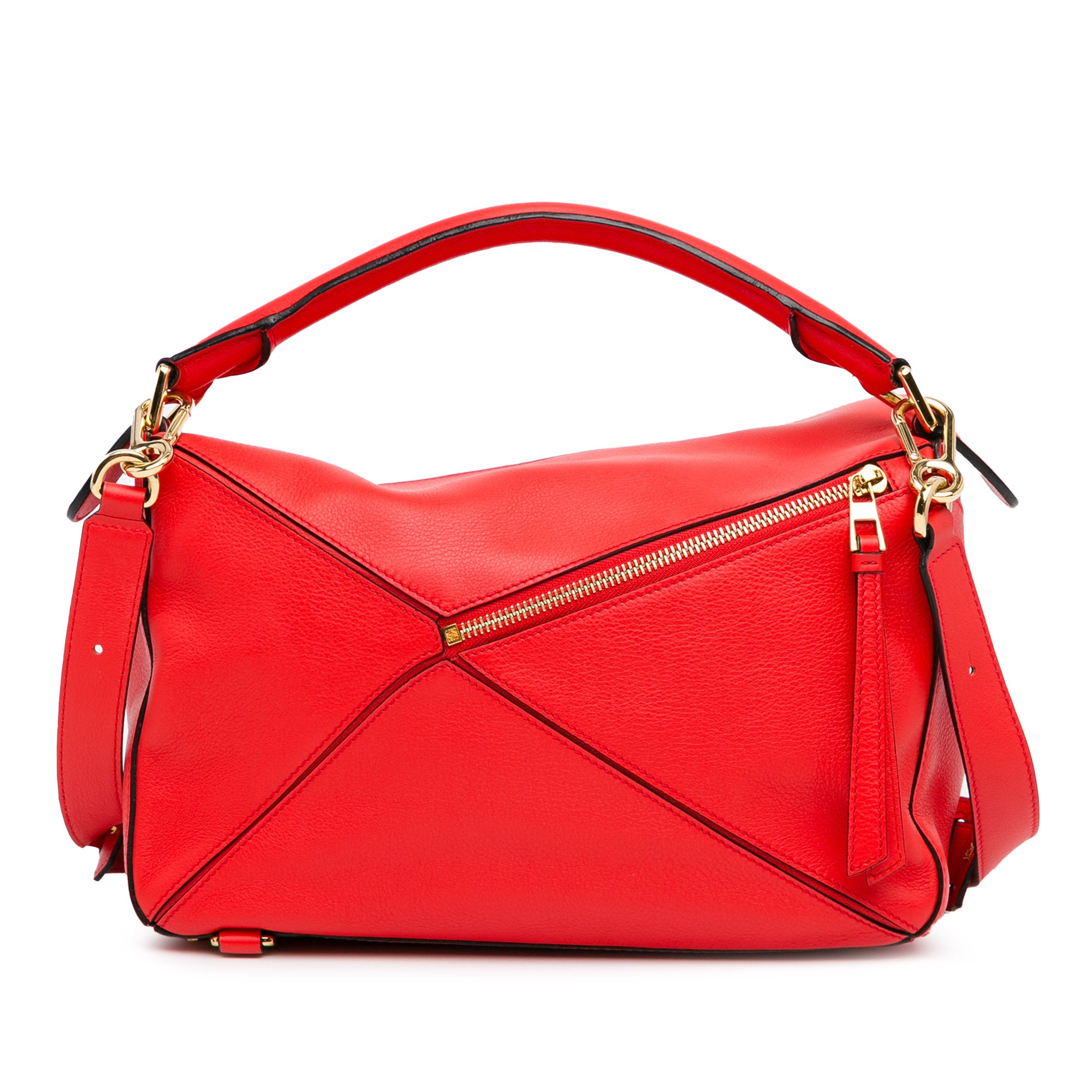 Loewe Puzzle Bag Medium Red Calfskin