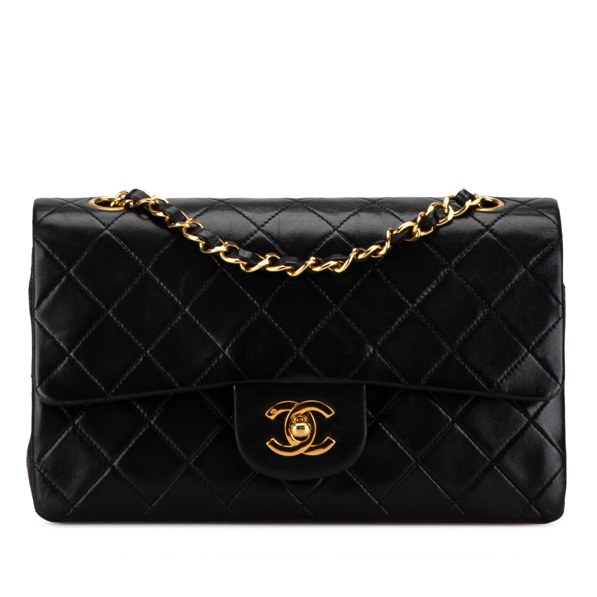 Chanel Classic Double Flap Small Black Lambskin Gold