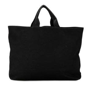 Prada Canapa Drill Tote Black Canvas