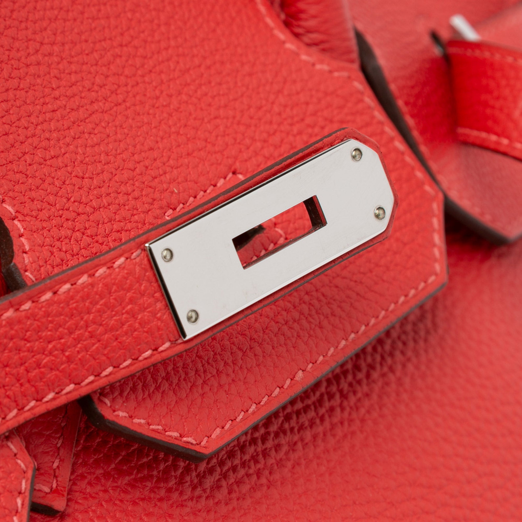 Hermès Birkin 35 Red Retourne Togo Palladium