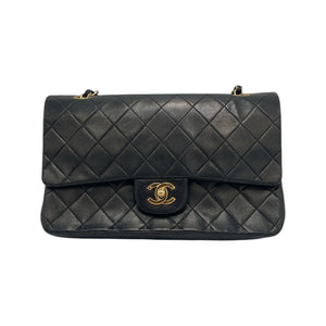 Chanel Classic Double Flap Medium Black Lambskin Gold