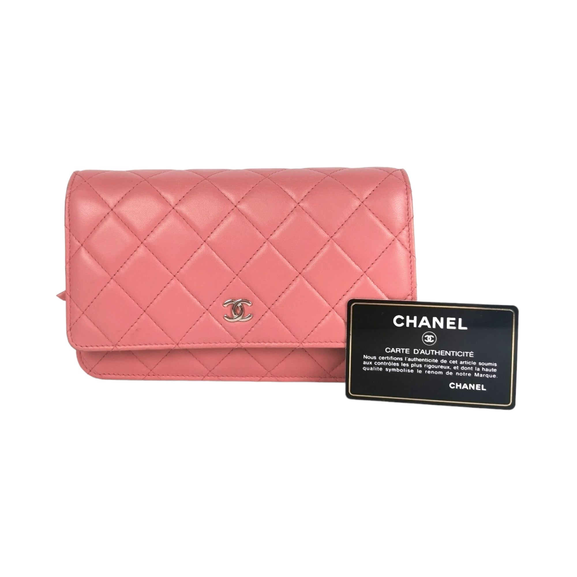 Chanel WOC Pink Lambskin Silver