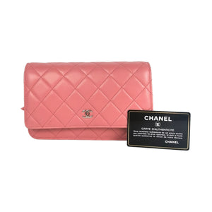 Chanel WOC Pink Lambskin Silver