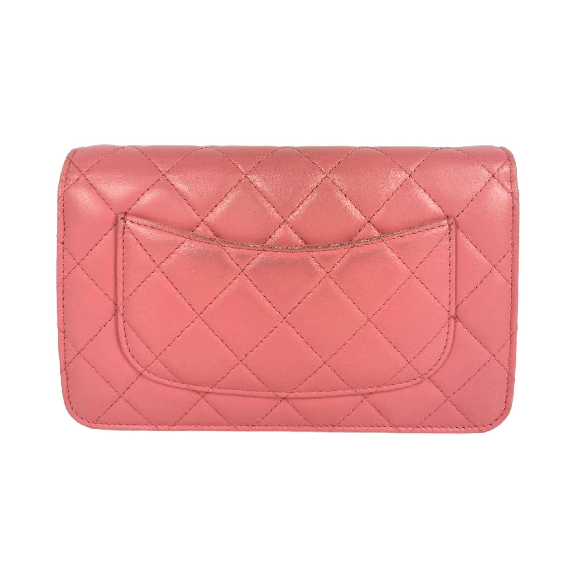 Chanel WOC Pink Lambskin Silver