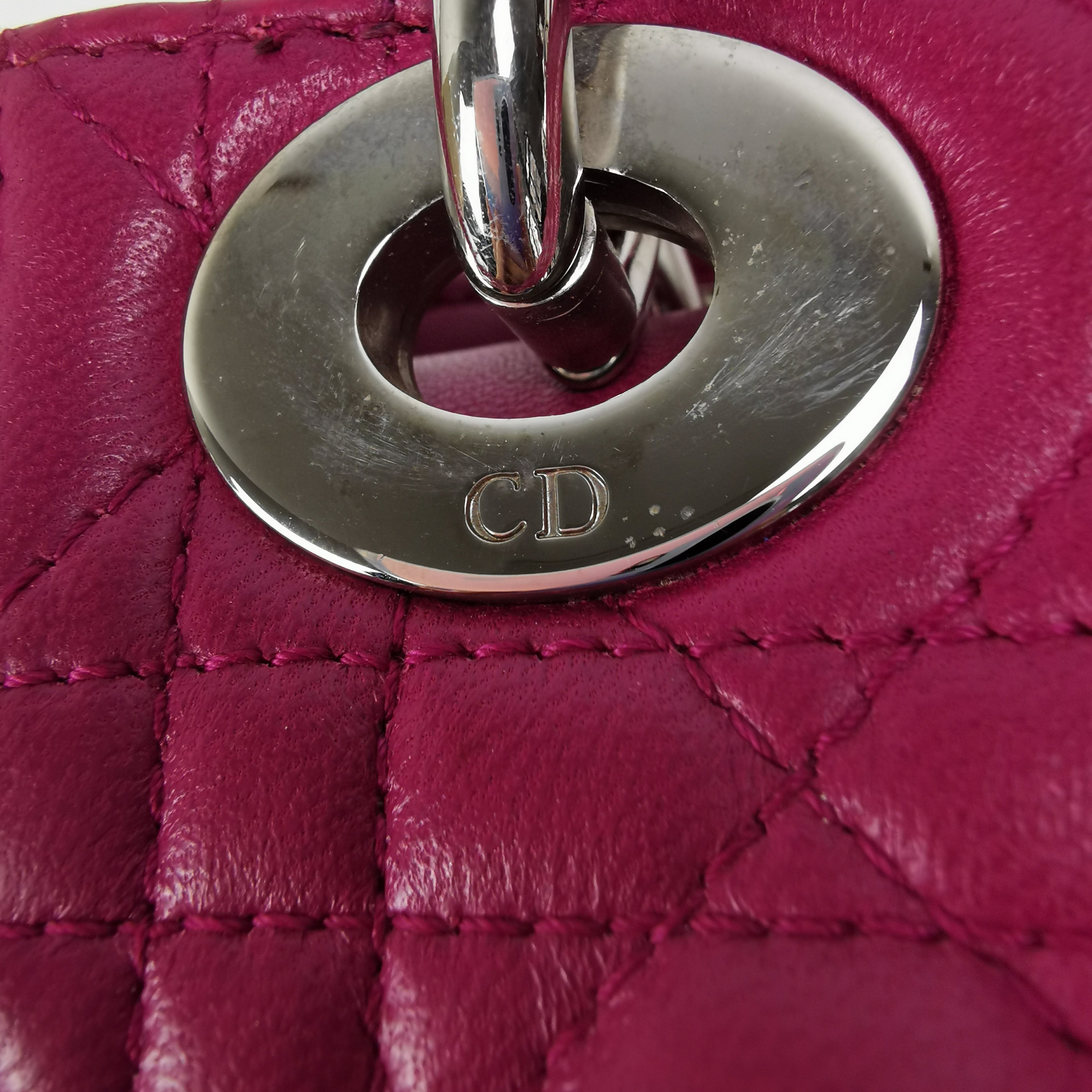 Mini Lady Dior Bag Antique Pink Cannage Lambskin
