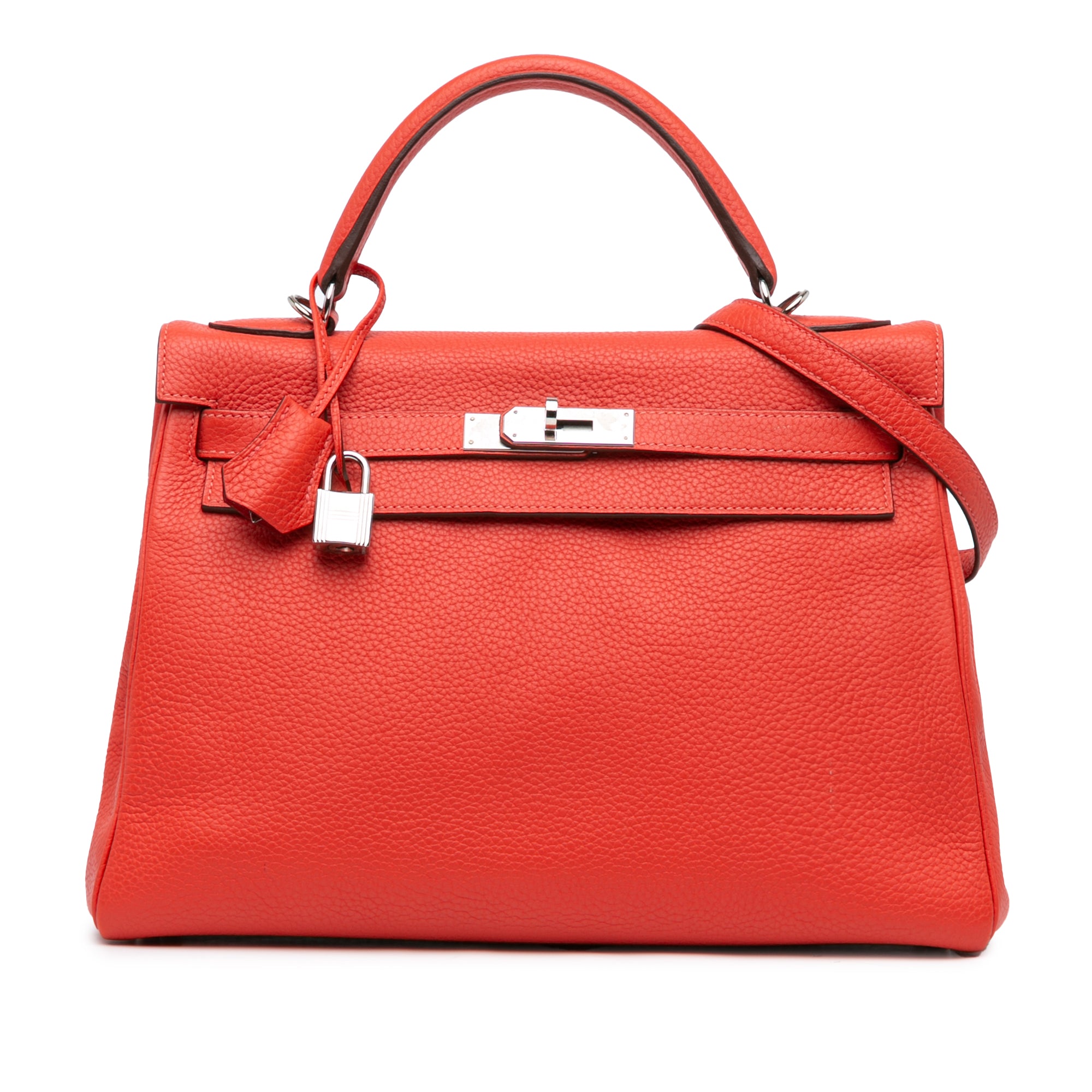 Hermès Kelly Retourne 32 Rouge Pivoine Togo Palladium