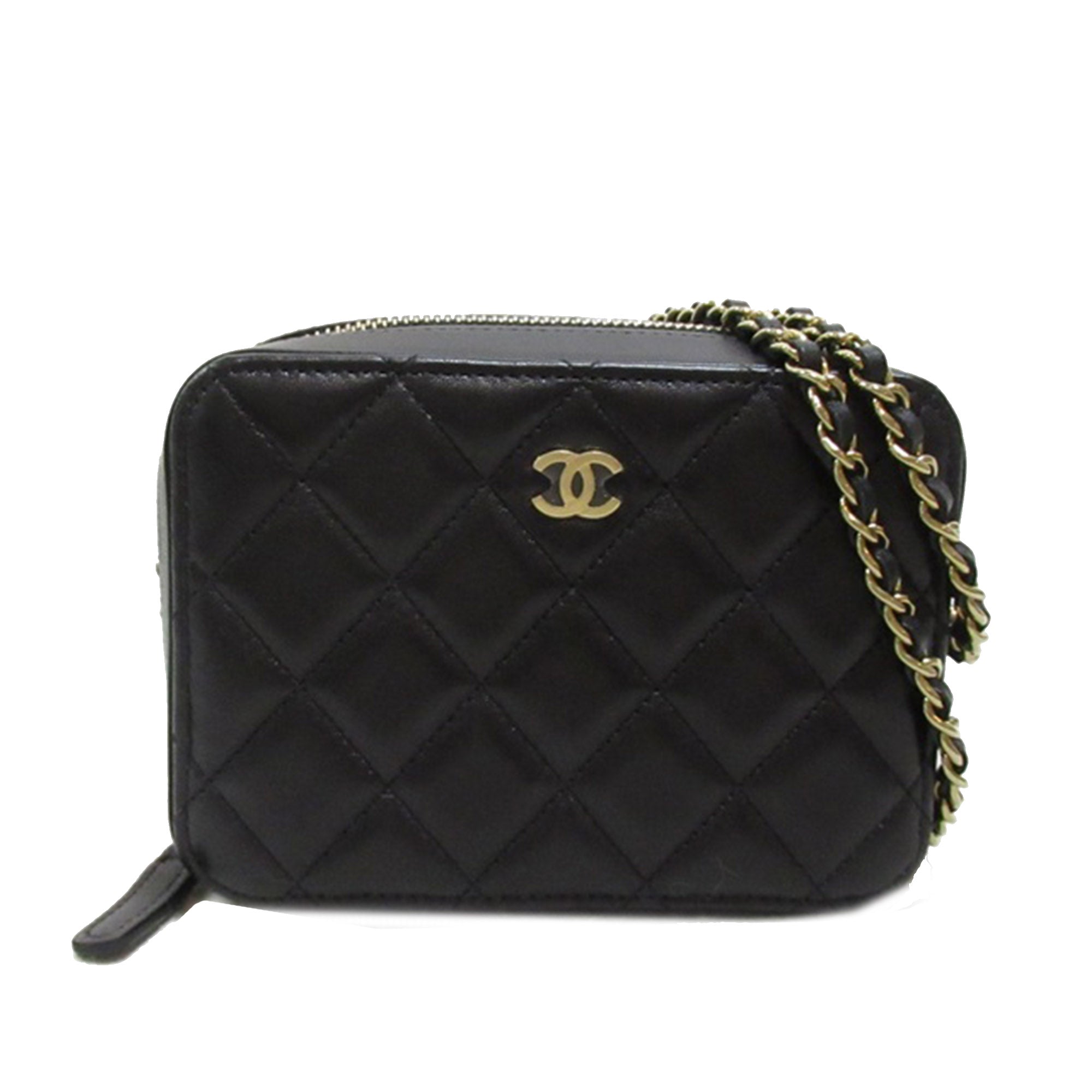 Chanel CC Camera Bag Mini Black Lambskin Gold