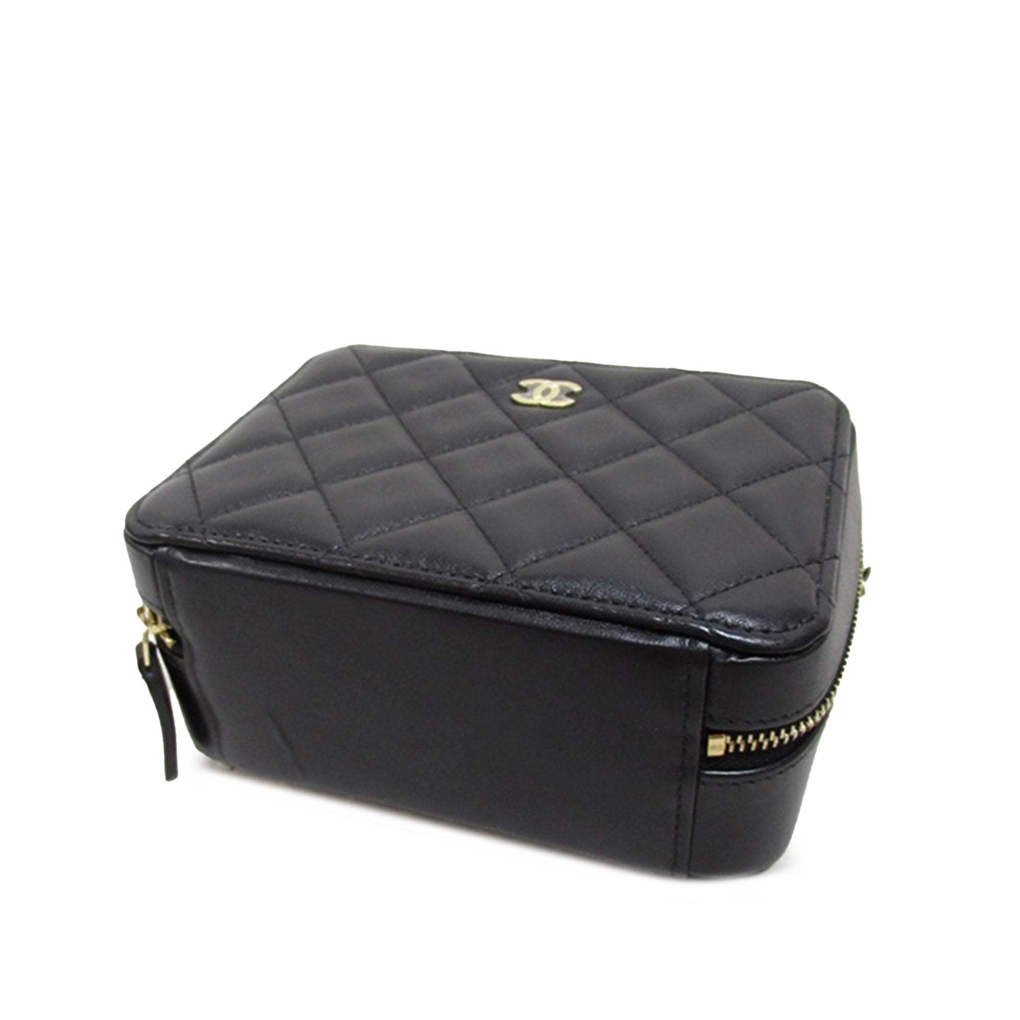 Chanel CC Camera Bag Mini Black Lambskin Gold