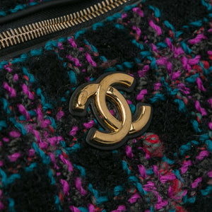 Chanel Hobo Bag Maxi Purple Tweed