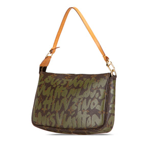 Louis Vuitton x Stephen Sprouse Pochette Accessoires Green Graffiti Monogram Canvas