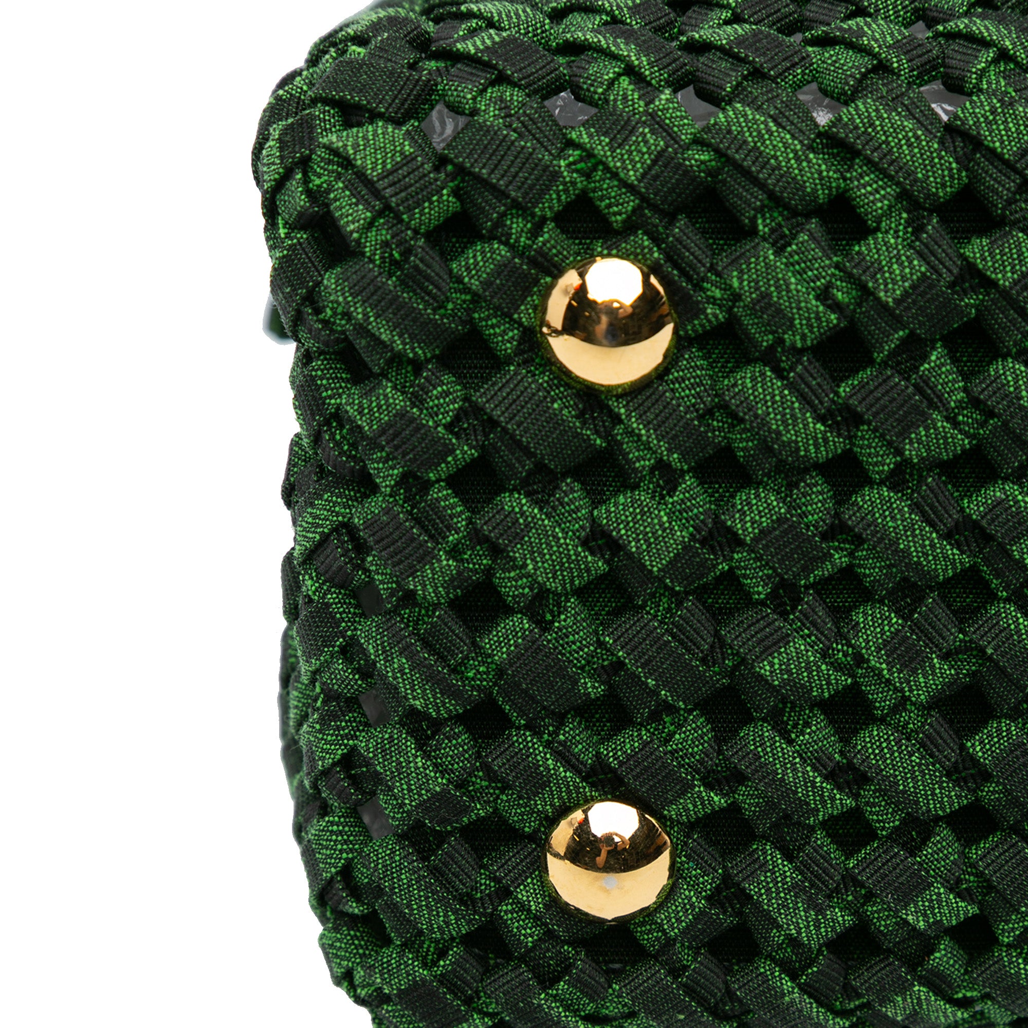 Fendi Peekabo Mini Green Zucca Interlaced Canvas Iconic