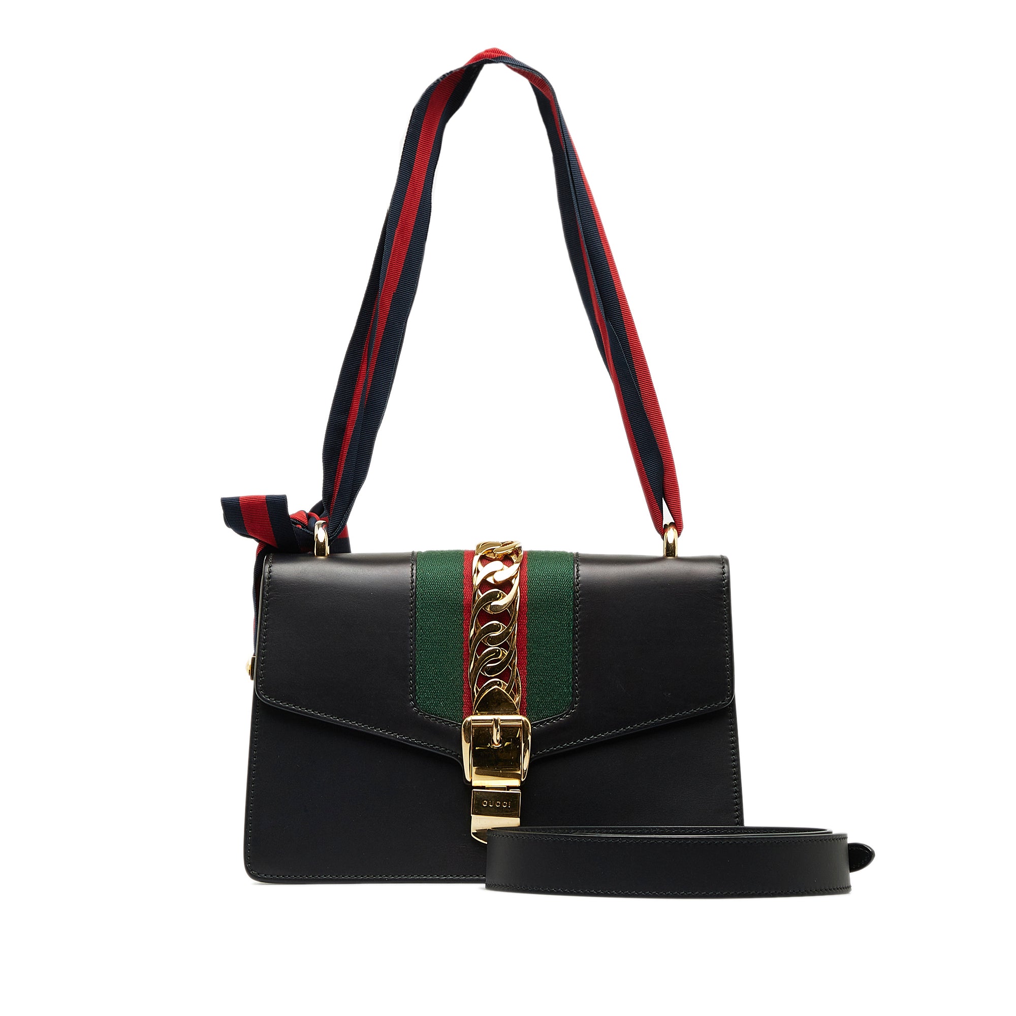 Gucci Sylvie Small Black Leather