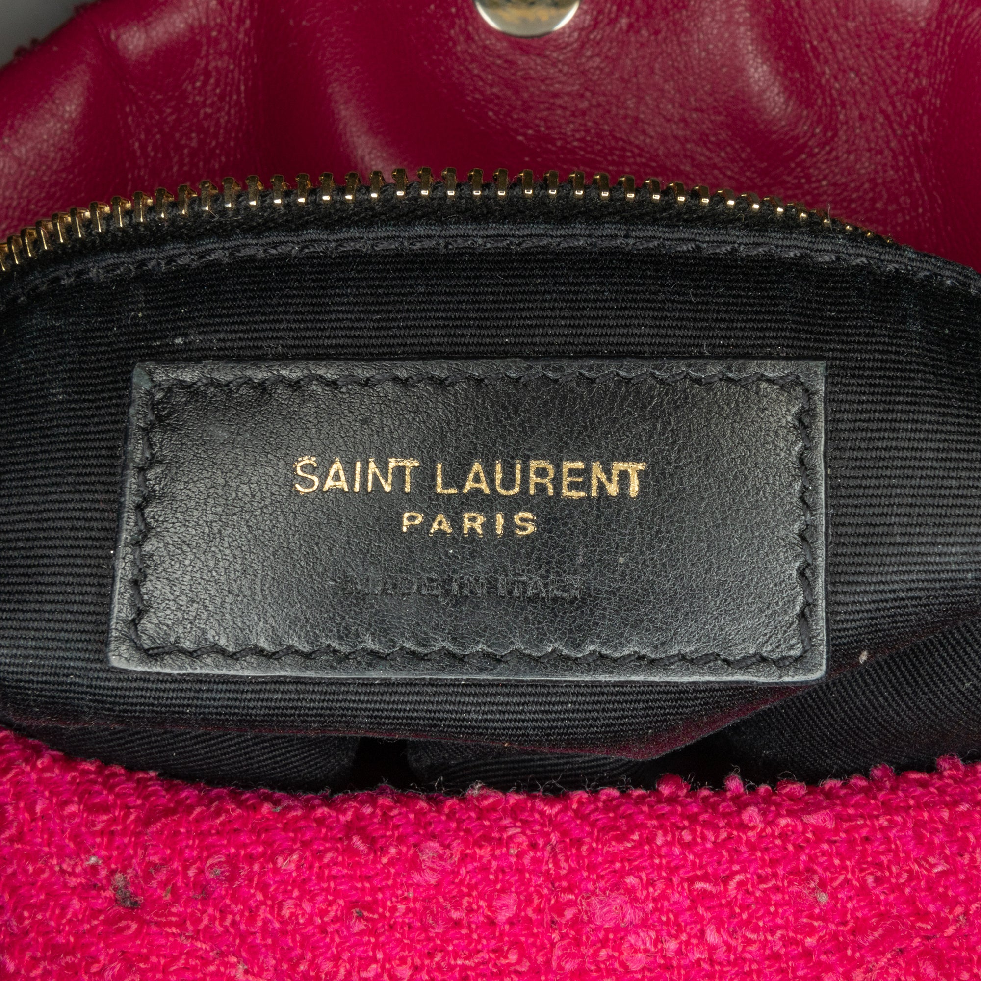 Yves Saint Laurent Toy Puffer Pink Quilted Tweed