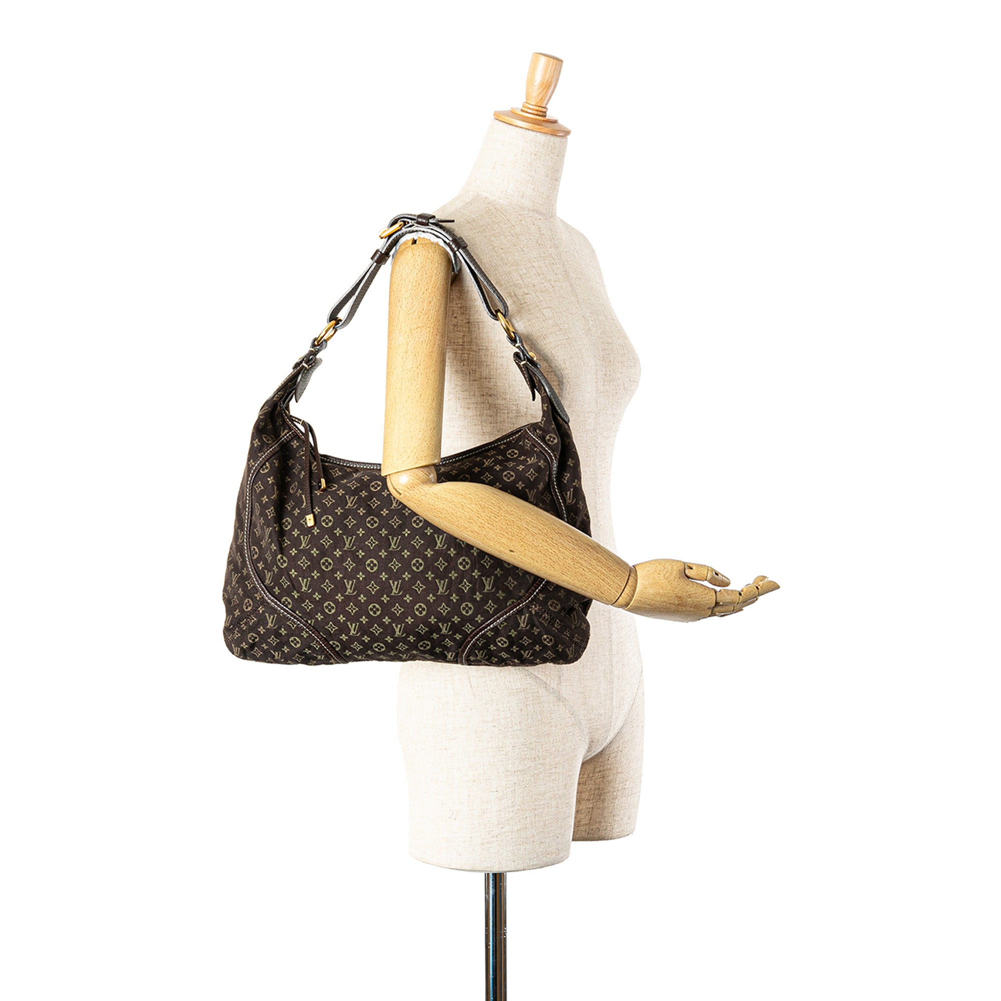 Louis Vuitton Manon MM Brown Mini Lin Monogram Canvas