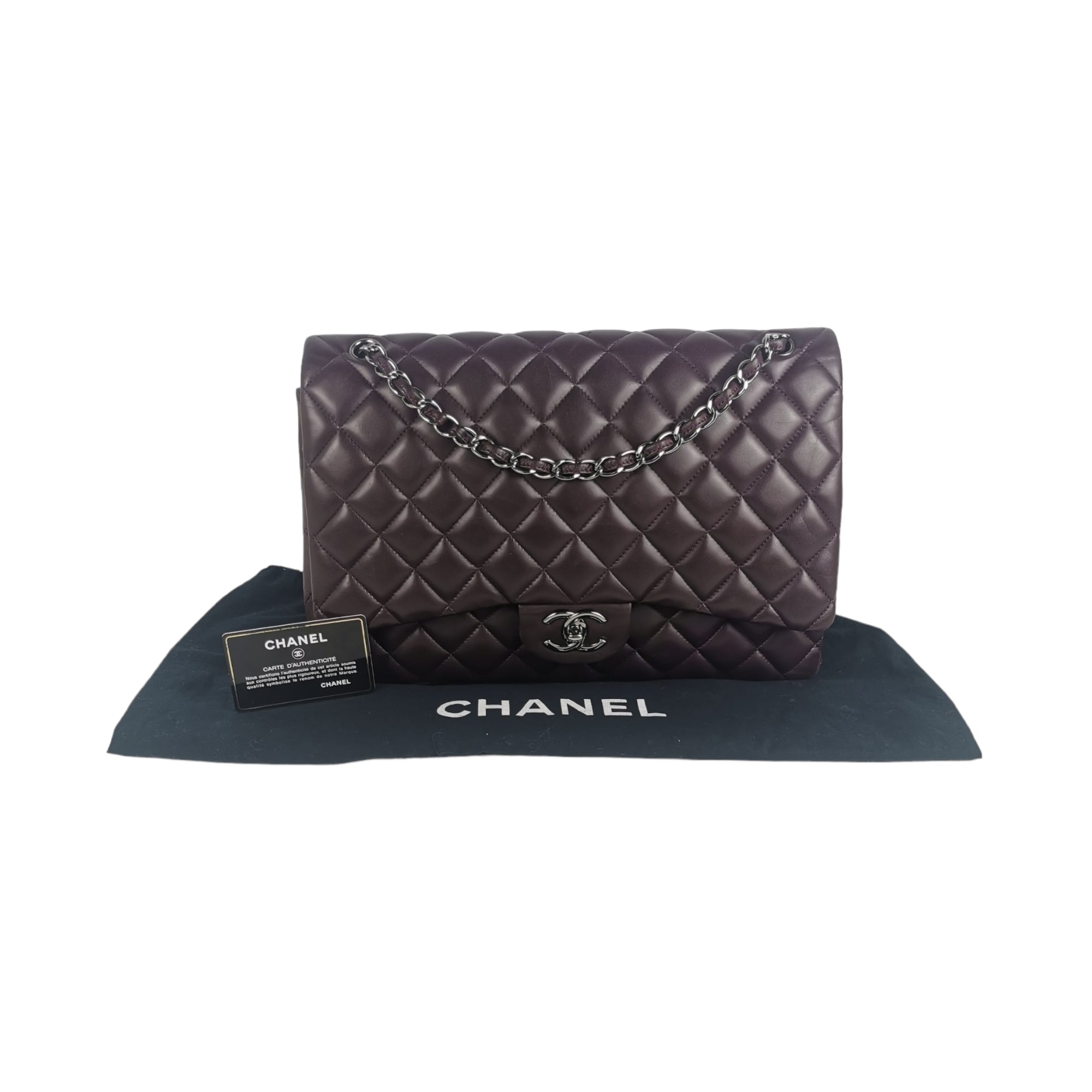 Chanel Classic Double Flap Maxi White Caviar