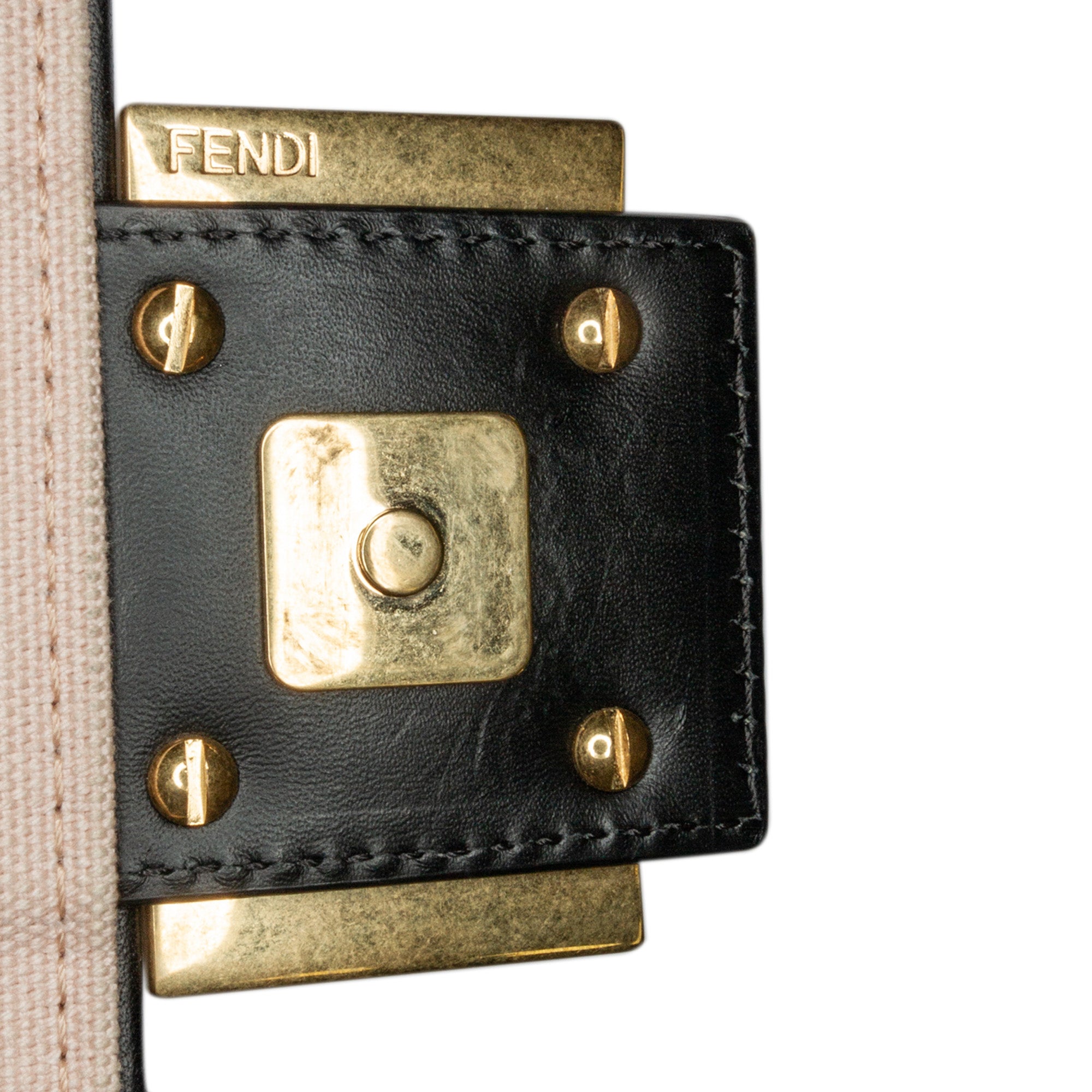 Fendi Baguette Pink Embroidered Zucca Canvas