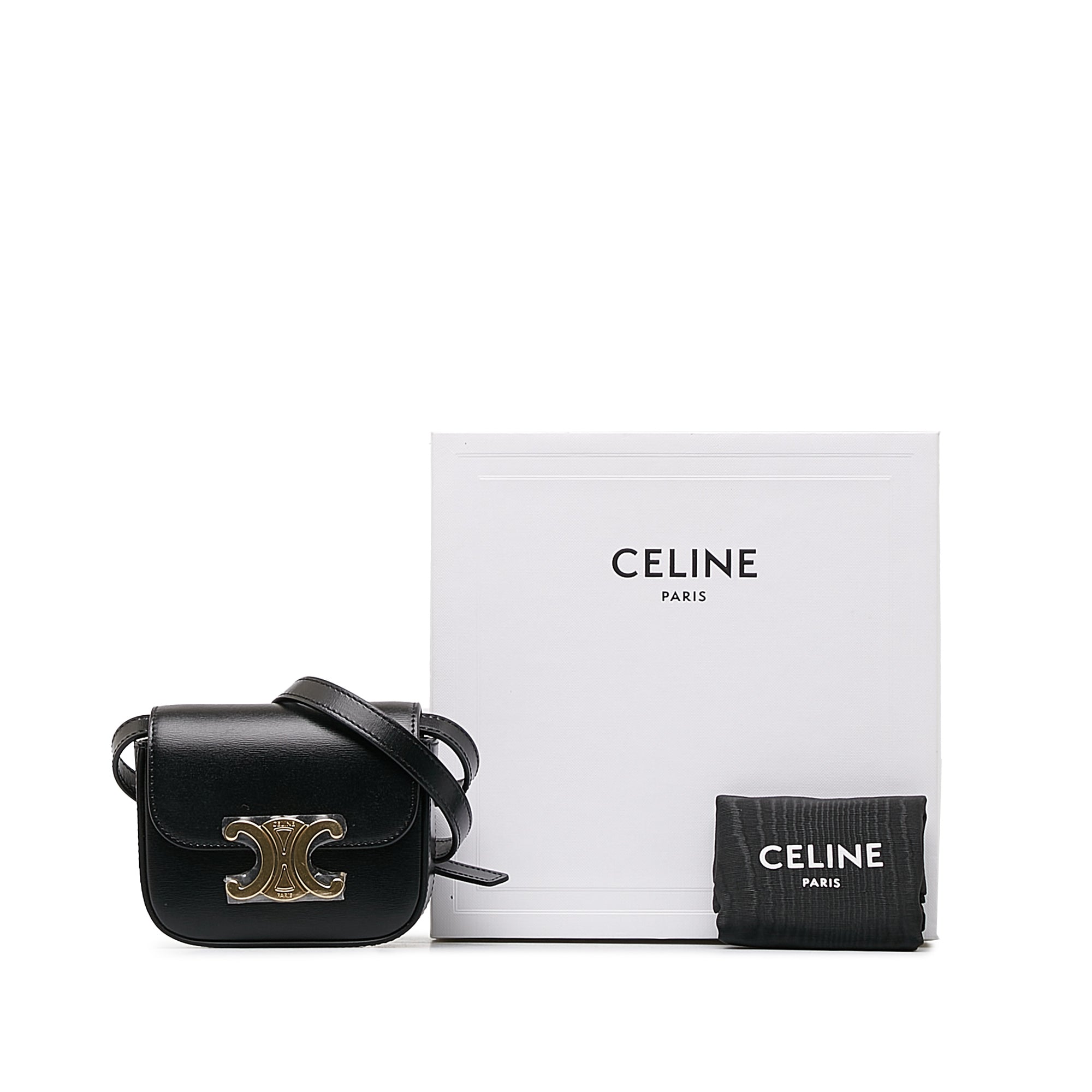 celine mini triomphe black