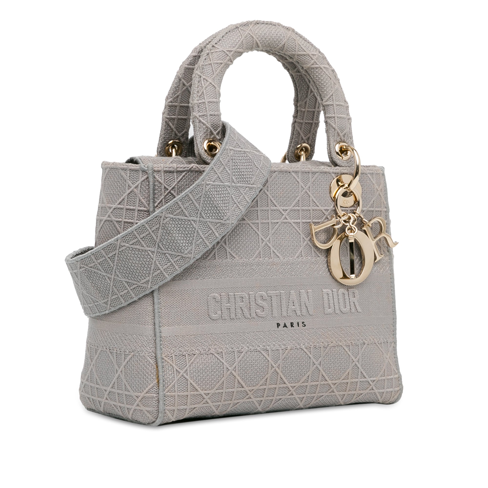 Dior Lady D-Lite Medium Grey Canvas