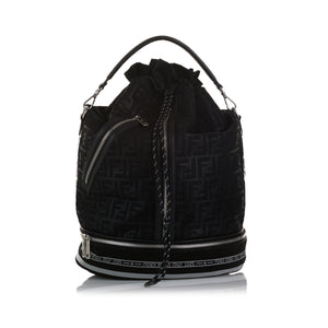 Fendi Mon Tresor Bucket Bag Large Black Zucca Mesh