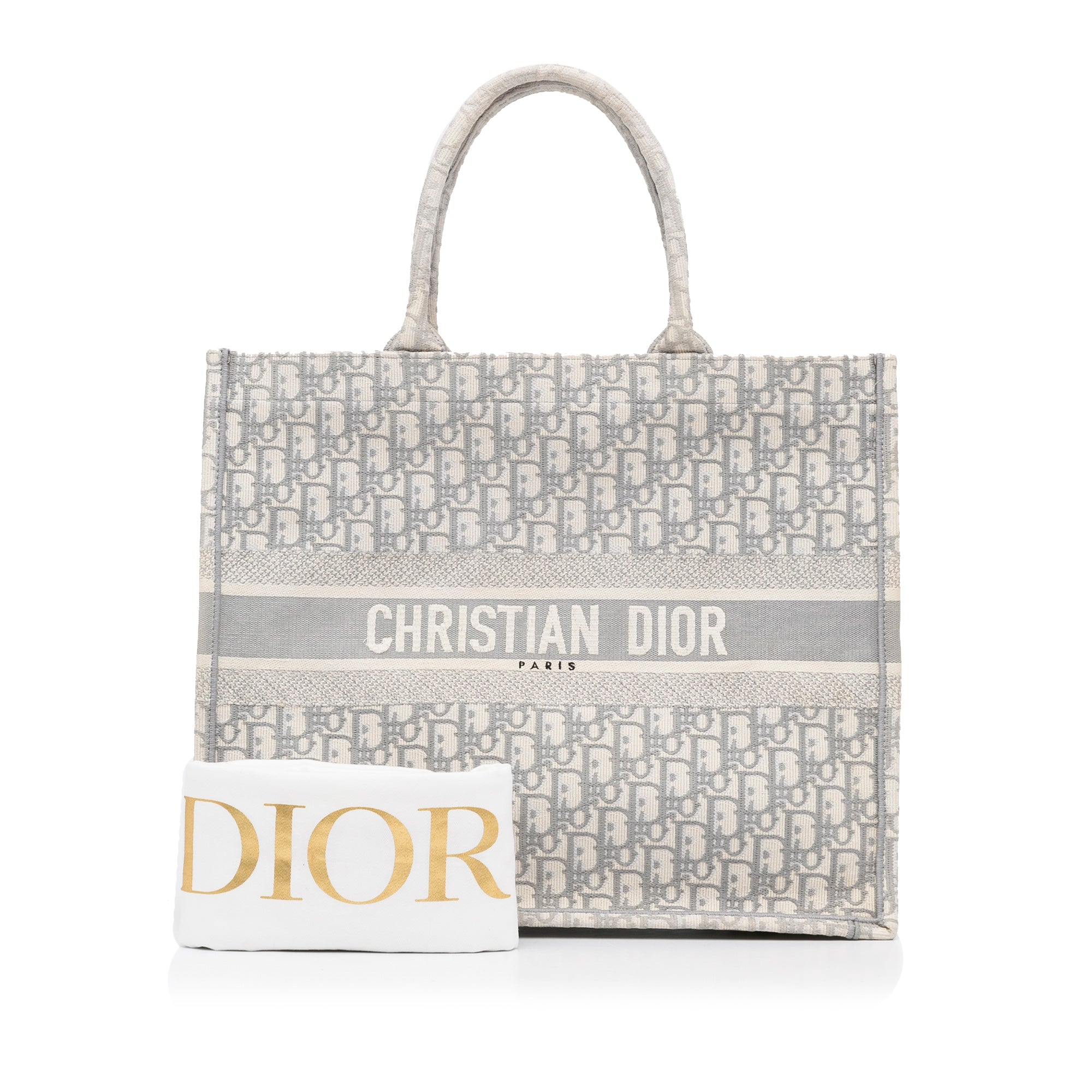 Dior Book Tote Medium Canvas Grey
