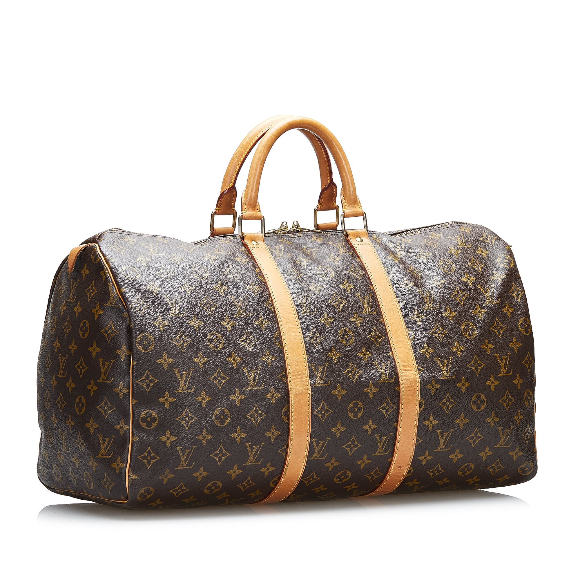 LOUIS VUITTON Keepall Bandouliere 55 Sunrise Monogram Canvas Travel Ba