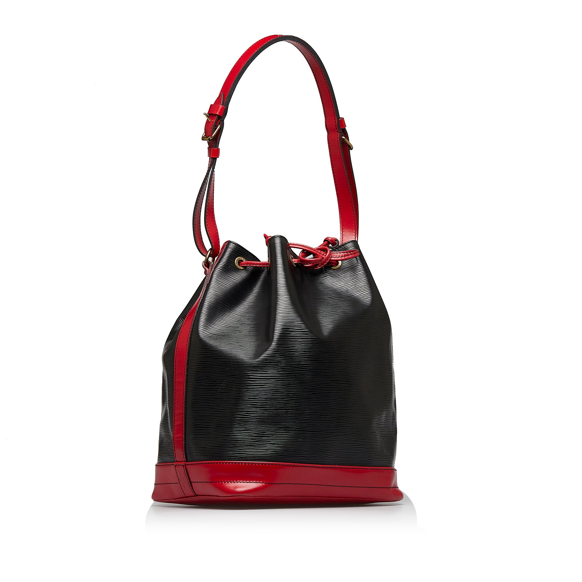 Louis Vuitton Noe Bicolor Black Stitching Pm in Red