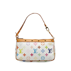 LOUIS VUITTON Pochette Accessoires Bag Monogram multicolor White