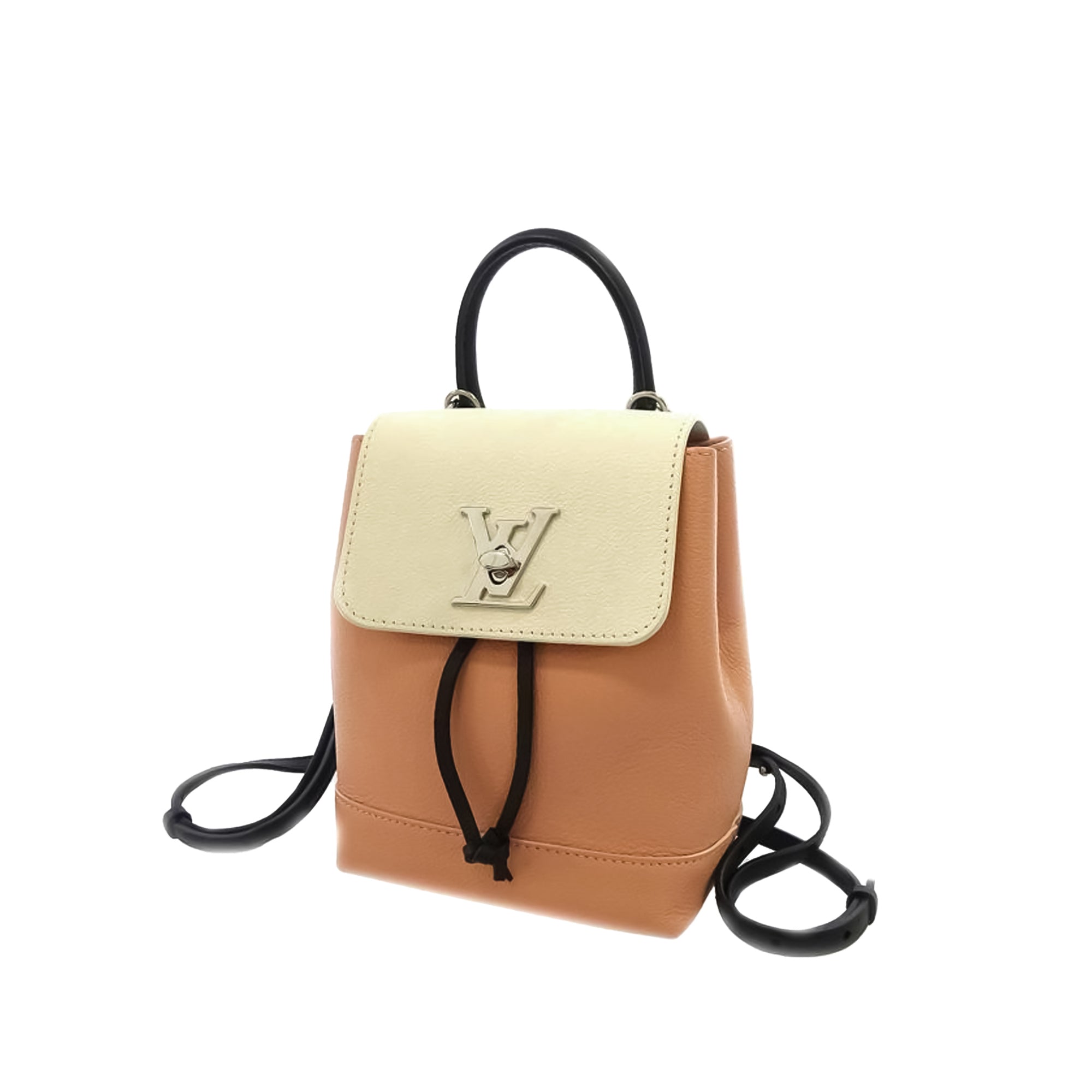 LOUIS VUITTON Metallic Calfskin Lockme Mini Backpack Gold | FASHIONPHILE