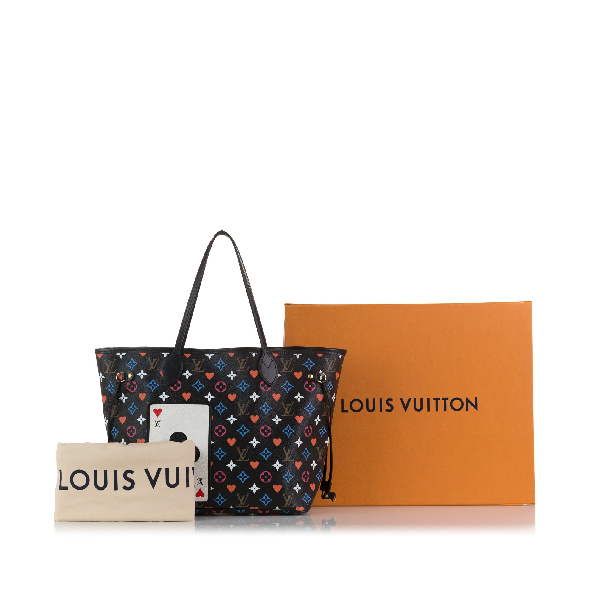 Louis Vuitton Black Multicolor Game On Monogram Canvas Neverfull MM